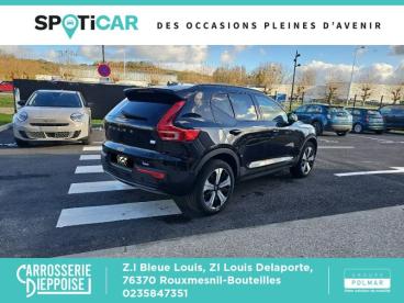 SPOTICAR Volvo Xc40 Xc 40 Recharge 231ch Start Edt Occasion - Suv-4x4 Electrique Noir Onyx Métallisé - Rouxmesnil-bouteilles - 1203677381_5