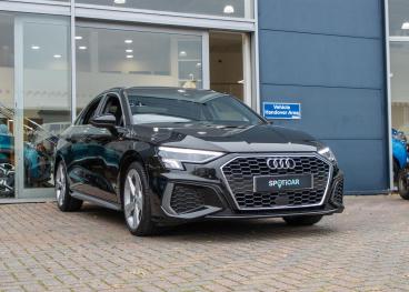 SPOTICAR Audi A3 2.0 Tdi 35 S Line S Tronic Euro 6 (s/s) 4dr Used Car - Saloon Diesel Black - Aldershot - 1200549643_1