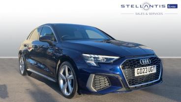 SPOTICAR Audi A3 1.5 Tfsi 35 S Line Sportback S Tronic Euro 6 (s/s) Used Car - Saloon Petrol Blue - Walton On Thames - 1200567170_1