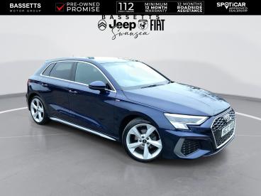 SPOTICAR Audi A3 1.5 Tfsi 35 S Line Sportback Euro 6 (s/s) 5dr Used Car - Saloon Petrol Blue - Swansea - 1200579694_1