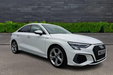 SPOTICAR Audi A3 1.5 Tfsi 35 S Line S Tronic Euro 6 (s/s) 4dr Used Car - Saloon Petrol White - Telford - 1200582897_1