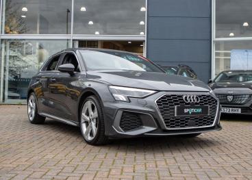 SPOTICAR Audi A3 1.0 Tfsi 30 S Line Sportback Euro 6 (s/s) 5dr Used Car - Saloon Petrol Grey - Aldershot - 1200590591_1