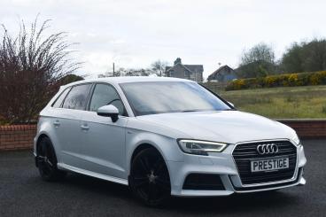 SPOTICAR Audi A3 1.4 Tfsi Cod S Line Sportback Euro 6 (s/s) 5dr Used Car - Saloon Petrol White - Ballymena County Antrim - 1200597524_1