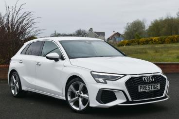 SPOTICAR Audi A3 2.0 Tdi 35 S Line Sportback S Tronic Euro 6 (s/s) Used Car - Saloon Diesel White - Ballymena County Antrim - 1200597530_1