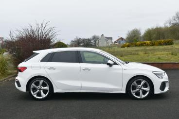 SPOTICAR Audi A3 2.0 Tdi 35 S Line Sportback S Tronic Euro 6 (s/s) Used Car - Saloon Diesel White - Ballymena County Antrim - 1200597530_2