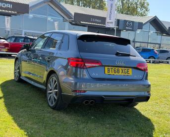SPOTICAR Audi A3 1.5 Tfsi Cod 35 Black Edition Sportback S Tronic E Used Car - Saloon Petrol Grey - Darlington - 1200598240_3