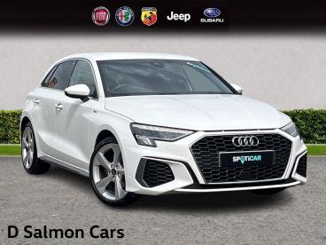 SPOTICAR Audi A3 1.5 Tfsi 35 S Line Sportback S Tronic Euro 6 (s/s) Used Car - Saloon Petrol White - Colchester - 1200626113_1