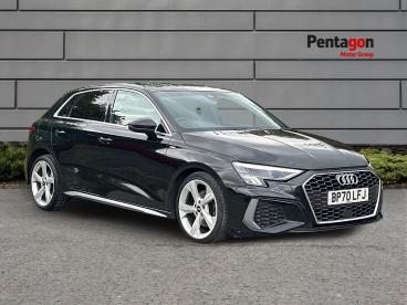 SPOTICAR Audi A3 1.0 Tfsi 30 S Line Sportback S Tronic Euro 6 (s/s) Used Car - Saloon Petrol Black - Derby - 1200631849_1