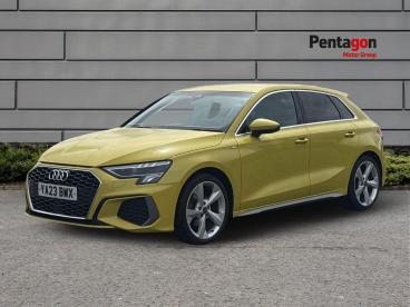 SPOTICAR Audi A3 1.5 Tfsi 35 S Line Sportback S Tronic Euro 6 (s/s) Used Car - Saloon Petrol Yellow - Derby - 1200631907_3