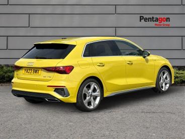 SPOTICAR Audi A3 1.5 Tfsi 35 S Line Sportback S Tronic Euro 6 (s/s) Used Car - Saloon Petrol Yellow - Derby - 1200631907_4