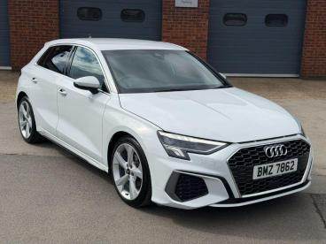 SPOTICAR Audi A3 1.0 Tfsi 30 S Line Sportback S Tronic Euro 6 (s/s) Used Car - Saloon Petrol White - Billinghay - 1200634997_1