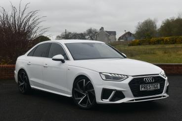 SPOTICAR Audi A4 2.0 Tfsi 35 S Line S Tronic Euro 6 (s/s) 4dr Used Car - Saloon Petrol White - Ballymena County Antrim - 1200588422_1