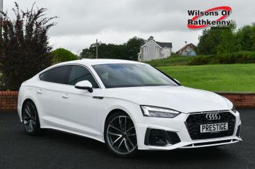 SPOTICAR Audi A5 2.0 Tdi 35 S Line Sportback S Tronic Euro 6 (s/s) Used Car - Saloon Diesel White - Ballymena County Antrim - 1200633924_1