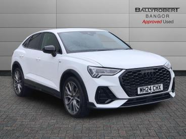 SPOTICAR Audi Q3 1.5 Tfsi Cod 35 Black Edition Sportback S Tronic E Used Car - Suv Petrol White - Bangor - 1200606907_1