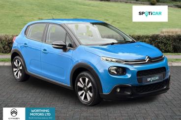 SPOTICAR Citroën C3 1.2 Puretech Feel Euro 6 (s/s) 5dr Used Car - Hatchback Petrol Blue - Worthing - 1200629744_1