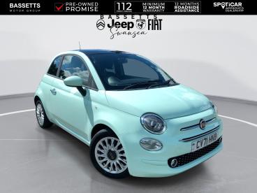 SPOTICAR Fiat 500 1.0 Mhev Lounge Euro 6 (s/s) 3dr Used Car - City Car Petrol Green - Swansea - 1200617725_1