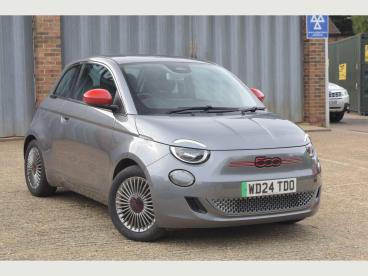 SPOTICAR Fiat 500 E 42kwh Red Auto 3dr Used Car - City Car Electric Grey - Pulborough - 1200548838_1
