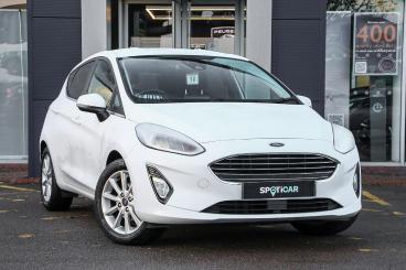 SPOTICAR Ford Fiesta 1.0t Ecoboost Titanium Euro 6 (s/s) 5dr Used Car - Hatchback Petrol White - Bulkington - 1200560563_1