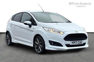 SPOTICAR Ford Fiesta 1.0t Ecoboost St-line Euro 6 (s/s) 5dr Used Car - Hatchback Petrol White - Castleford - 1200566431_1