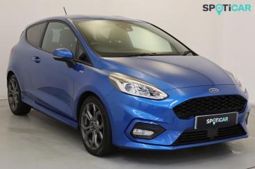 SPOTICAR Ford Fiesta 1.0t Ecoboost Mhev St-line Edition Euro 6 (s/s) 3d Used Car - Hatchback Petrol Blue - Wellingborough - 1200569214_1