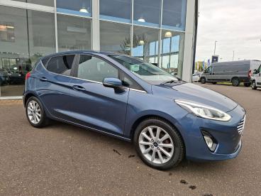 SPOTICAR Ford Fiesta 1.0t Ecoboost Titanium Euro 6 (s/s) 5dr Used Car - Hatchback Petrol Blue - Boston - 1200584695_5