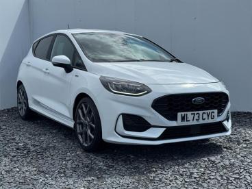 SPOTICAR Ford Fiesta 1.0t Ecoboost Mhev St-line Edition Euro 6 (s/s) 5d Used Car - Hatchback Petrol White - Kingswinford - 1200627066_1