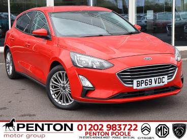 SPOTICAR Ford Focus 1.0t Ecoboost Titanium X Euro 6 (s/s) 5dr Used Car - Saloon Petrol Red - Poole - 1200527671_1