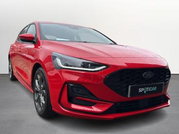 SPOTICAR Ford Focus 1.0t Ecoboost St-line Euro 6 (s/s) 5dr Used Car - Saloon Petrol Red - Letchworth - 1200588227_1