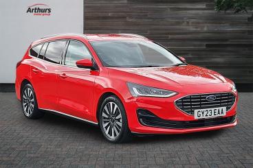 SPOTICAR Ford Focus 1.0t Ecoboost Mhev Titanium X Dct Euro 6 (s/s) 5dr Used Car - Estate Hybrid Red - Newtown - 1200593470_1