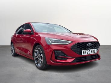 SPOTICAR Ford Focus 1.0t Ecoboost Mhev St-line X Dct Euro 6 (s/s) 5dr Used Car - Saloon Hybrid Red - Letchworth - 1200594271_1