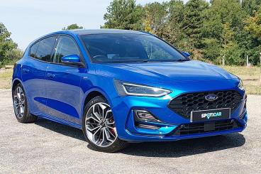 SPOTICAR Ford Focus 1.0t Ecoboost Mhev St-line X Dct Euro 6 (s/s) 5dr Used Car - Saloon Hybrid Blue - Eastbourne - 1200623739_1