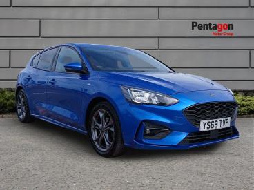 SPOTICAR Ford Focus 1.0t Ecoboost St-line Euro 6 (s/s) 5dr Used Car - Saloon Petrol Blue - Barnsley - 1200631495_1