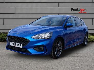 SPOTICAR Ford Focus 1.0t Ecoboost St-line Euro 6 (s/s) 5dr Used Car - Saloon Petrol Blue - Barnsley - 1200631495_3