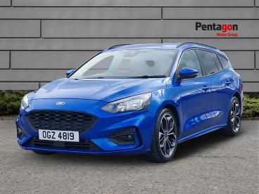 SPOTICAR Ford Focus 1.0t Ecoboost St-line X Auto Euro 6 (s/s) 5dr Used Car - Estate Petrol Blue - Burton-on-trent - 1200632423_3