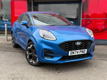 SPOTICAR Ford Puma 1.0t Ecoboost Mhev St-line X Euro 6 (s/s) 5dr Used Car - Suv Hybrid Blue - Boston - 1200545961_1