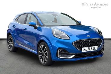SPOTICAR Ford Puma 1.0t Ecoboost Mhev St-line X Vignale Euro 6 (s/s) Used Car - Suv Petrol Blue - Castleford - 1200548390_1