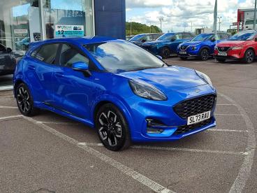 SPOTICAR Ford Puma 1.0t Ecoboost Mhev St-line X Euro 6 (s/s) 5dr Used Car - Suv Hybrid Blue - Moray - 1200612954_1
