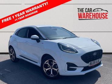 SPOTICAR Ford Puma 1.0t Ecoboost Mhev St-line Euro 6 (s/s) 5dr Used Car - Suv Hybrid White - Bridgend - 1200624635_1