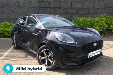 SPOTICAR Ford Puma 1.0t Ecoboost Mhev St-line Dct Euro 6 (s/s) 5dr Used Car - Suv Hybrid Black - Rugby - 1200625937_1