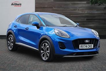 SPOTICAR Ford Puma 1.0t Ecoboost Mhev Titanium Dct Euro 6 (s/s) 5dr Used Car - Suv Hybrid Blue - Newtown - 1200633290_1