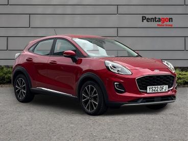 SPOTICAR Ford Puma 1.0t Ecoboost Mhev Titanium Dct Euro 6 (s/s) 5dr Used Car - Suv Hybrid Red - Sheffield - 1200634635_1