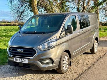 SPOTICAR Ford Transit Custom 2.0 320 Ecoblue Limited Crew Van Auto L2 H1 Euro 6 Used Car - Commercial Vehicle Diesel Grey - Trowbridge - 1200567654_1