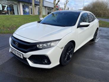 SPOTICAR Honda Civic 1.0 Vtec Turbo Ex Euro 6 (s/s) 5dr Used Car - Saloon Petrol White - Swansea - 1200572396_3