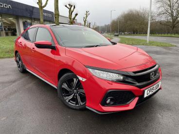 SPOTICAR Honda Civic 1.5 Vtec Turbo Gpf Sport Plus Euro 6 (s/s) 5dr Used Car - Saloon Petrol Red - Swansea - 1200582045_1