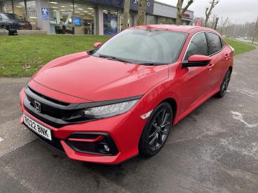 SPOTICAR Honda Civic 1.0 Vtec Turbo Sr Cvt Euro 6 (s/s) 5dr Used Car - Saloon Petrol Red - Swansea - 1200583134_3