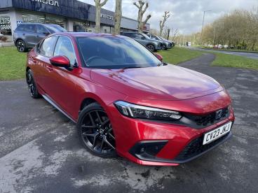 SPOTICAR Honda Civic 2.0 H I-mmd Advance Ecvt Euro 6 (s/s) 5dr Used Car - Saloon Hybrid Red - Swansea - 1200595265_1