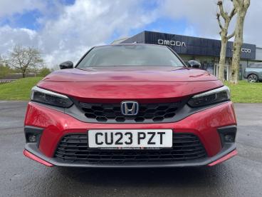 SPOTICAR Honda Civic 2.0 H I-mmd Sport Ecvt Euro 6 (s/s) 5dr Used Car - Saloon Hybrid Red - Swansea - 1200595820_2