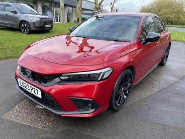 SPOTICAR Honda Civic 2.0 H I-mmd Sport Ecvt Euro 6 (s/s) 5dr Used Car - Saloon Hybrid Red - Swansea - 1200595820_3