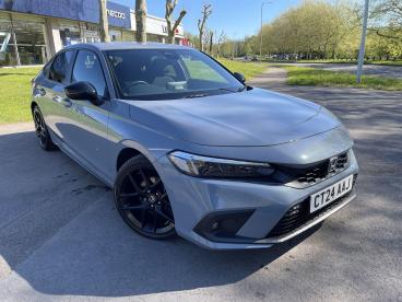 SPOTICAR Honda Civic 2.0 H I-mmd Sport Ecvt Euro 6 (s/s) 5dr Used Car - Saloon Hybrid Grey - Swansea - 1200597815_1