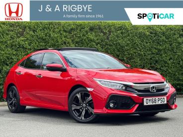 SPOTICAR Honda Civic 1.5 Vtec Turbo Gpf Prestige Cvt Euro 6 (s/s) 5dr Used Car - Saloon Petrol Red - Chorley - 1200602378_1